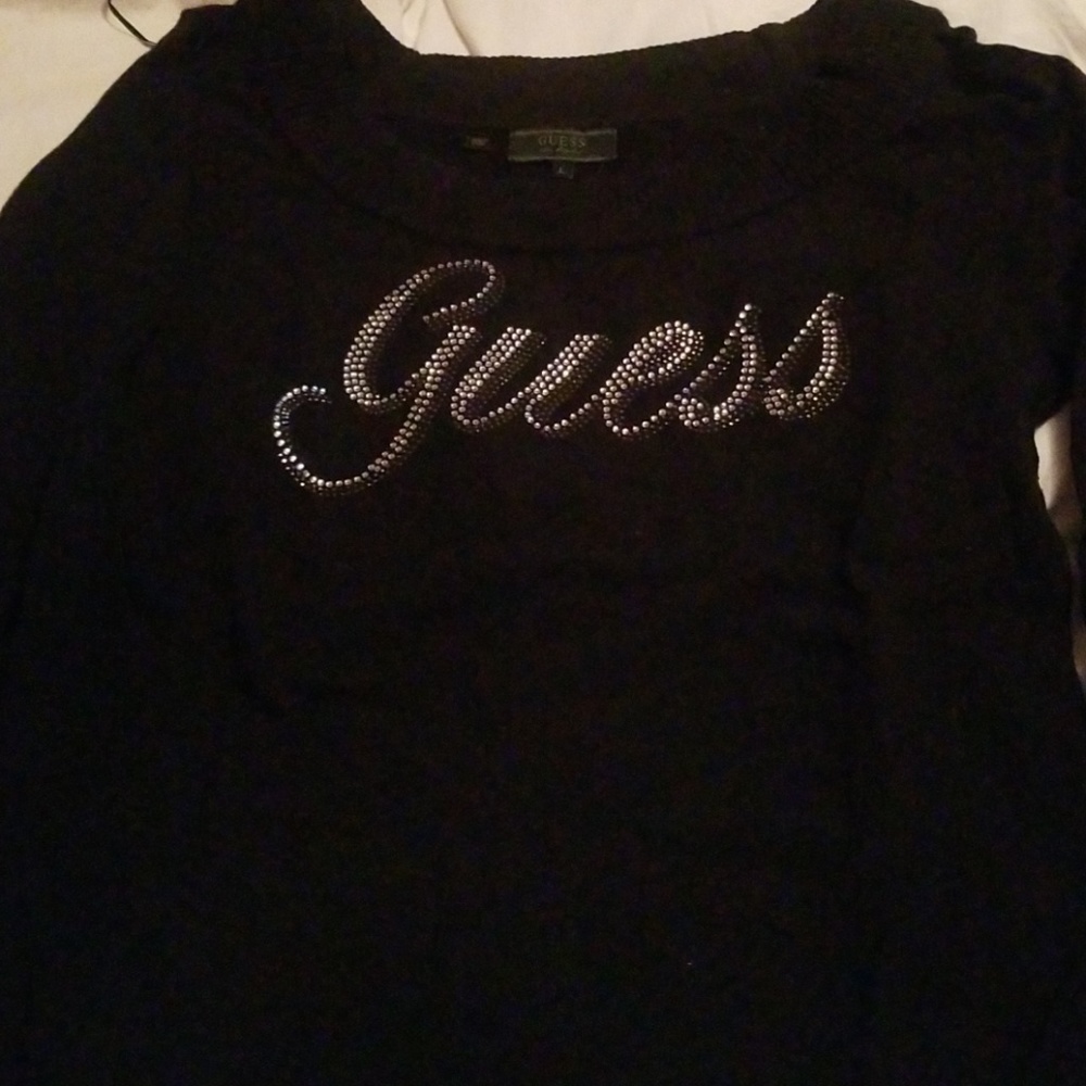 Adorable blinged out Guess sweater